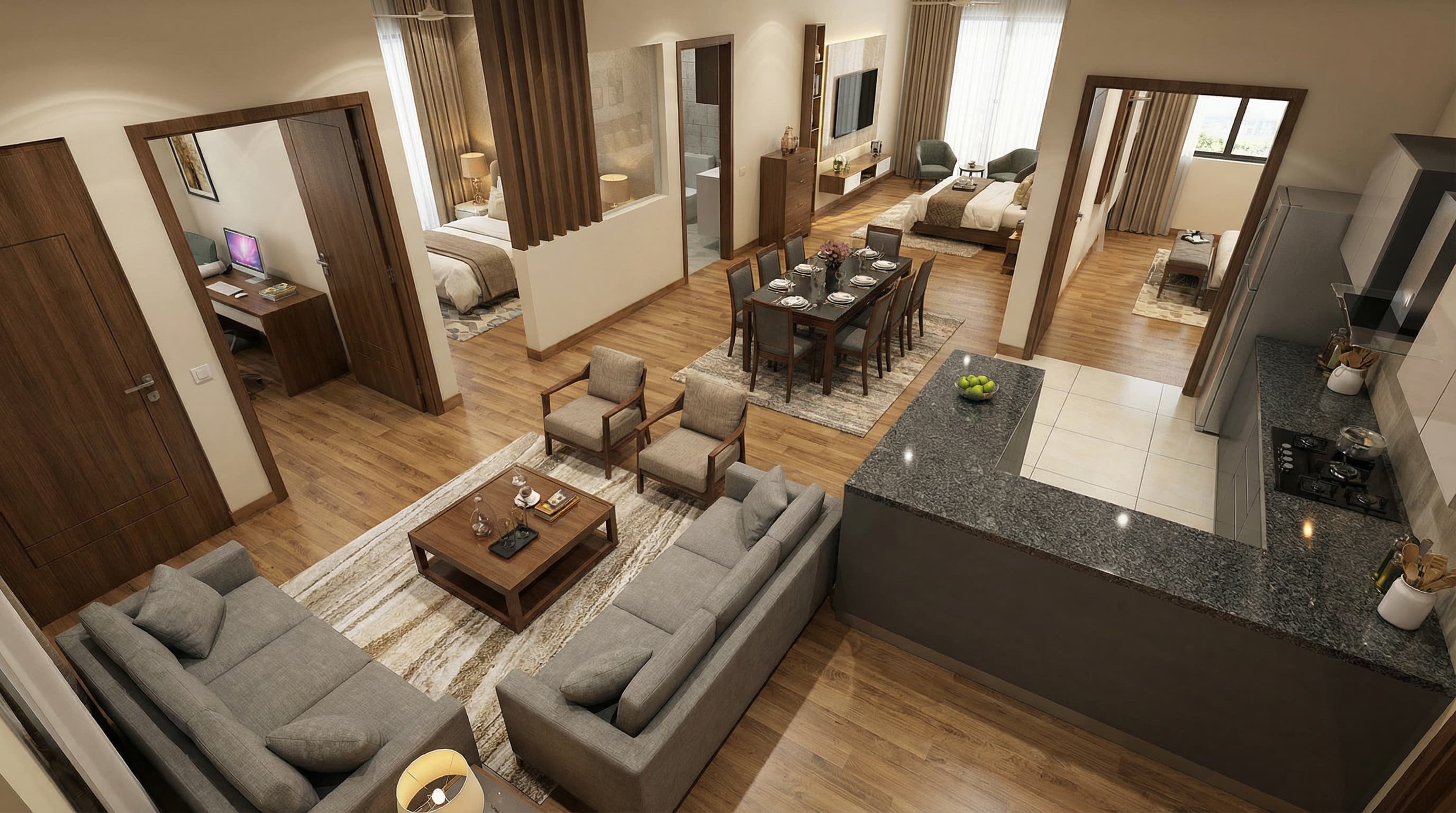 Premium 3 BHK + Home Office Apartment | Windlass River Valley (Kaveri Phase)