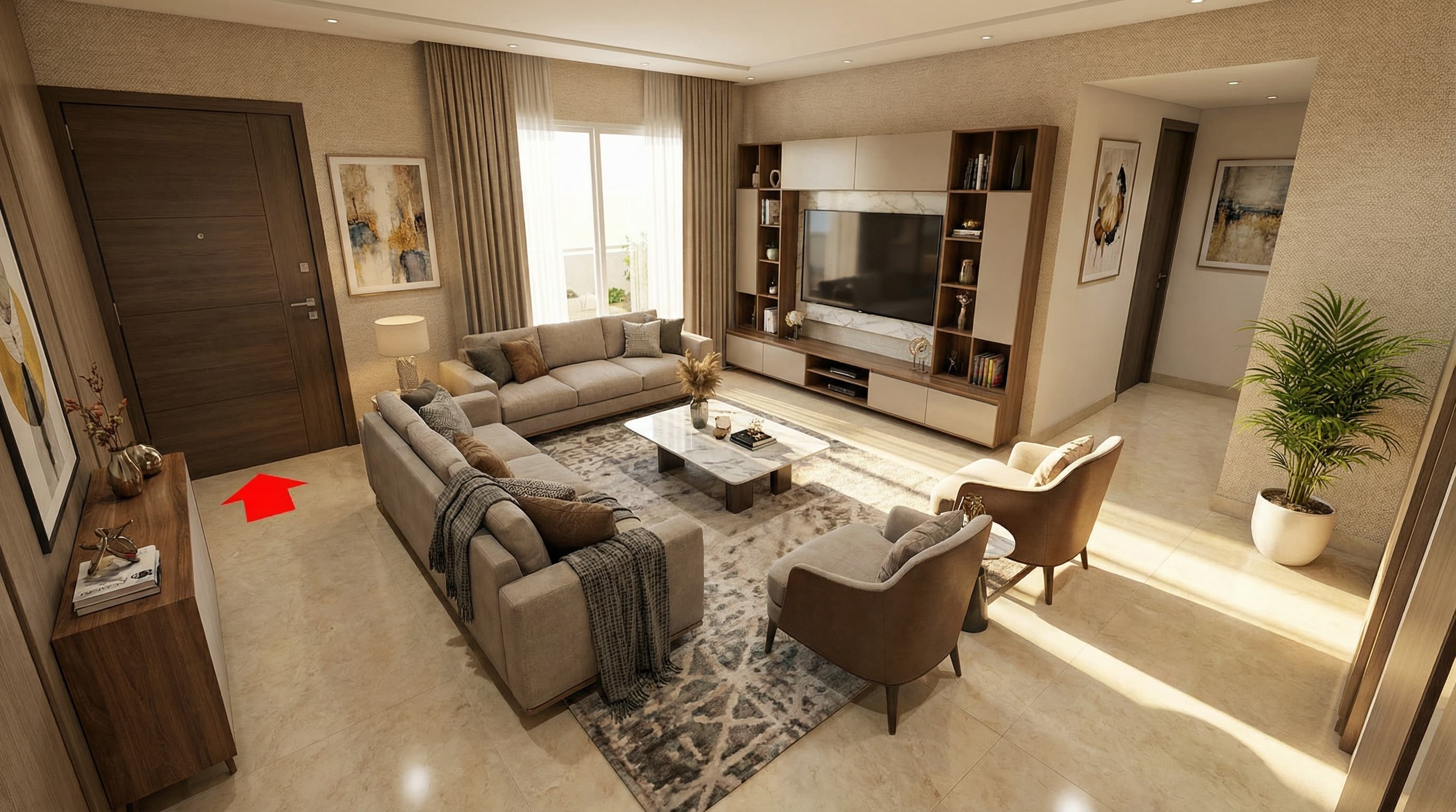 Premium 4 BHK Apartment - 3150 Sq.Ft in Windlass River Valley